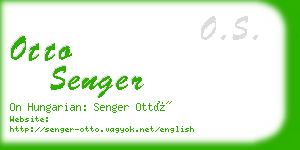 otto senger business card